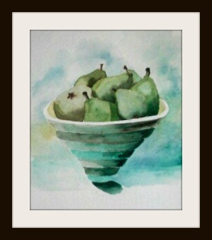 Pears framed